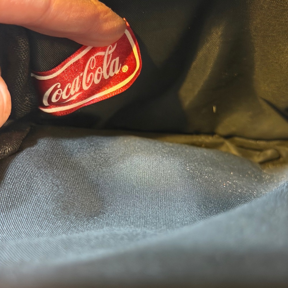 Coca-Cola Black Sling Bag Crossbody Backpack Embroidered Logo - Picture 9 of 13
